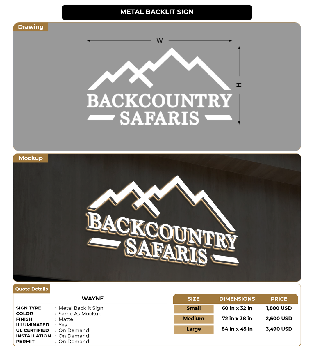 CUSTOM MOCKUP SIGN FOR Wayne