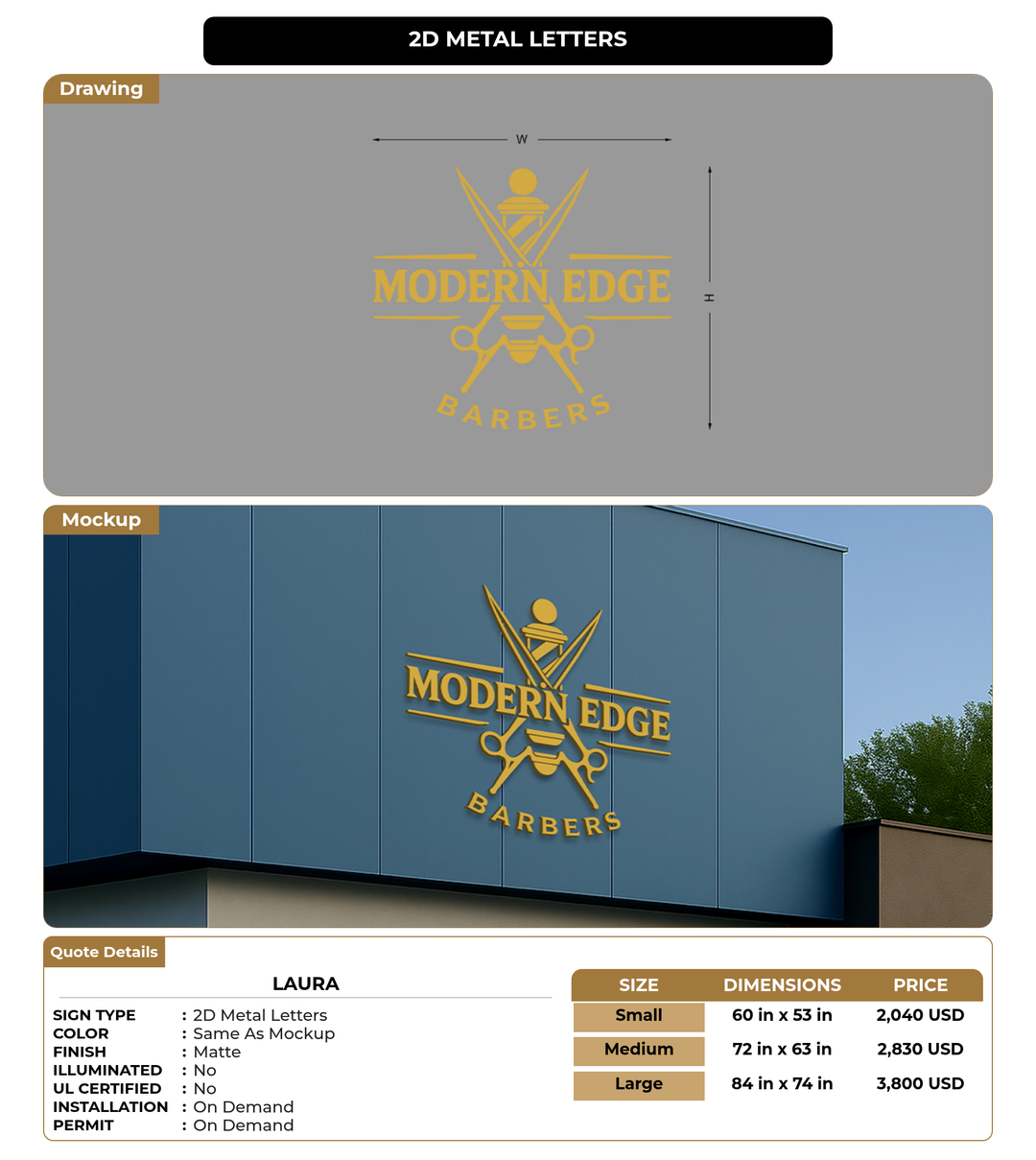 CUSTOM MOCKUP SIGN FOR Laura