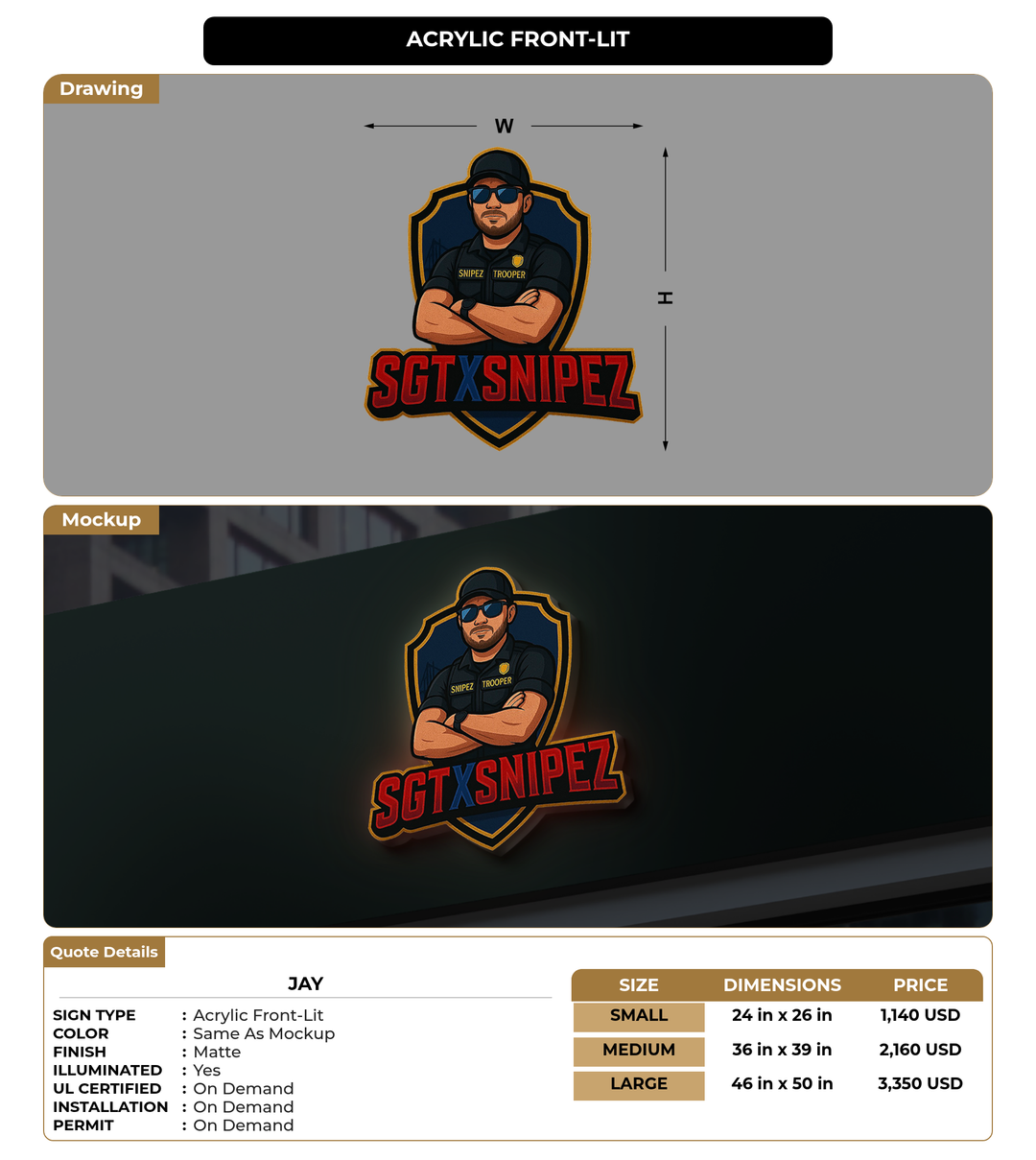 CUSTOM MOCKUP SIGN FOR Jay