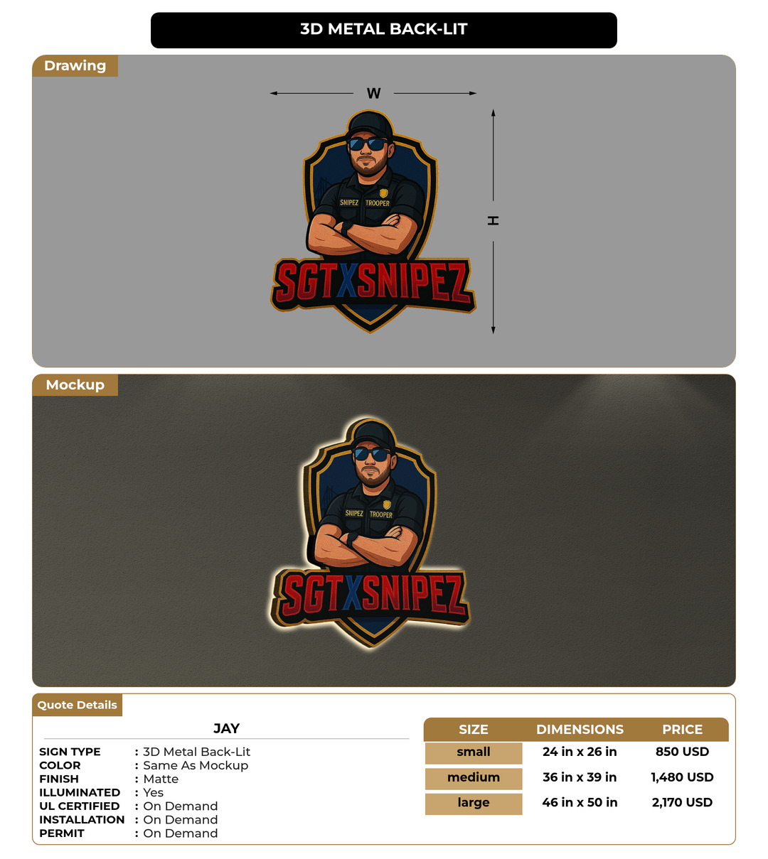 CUSTOM MOCKUP SIGN FOR Jay