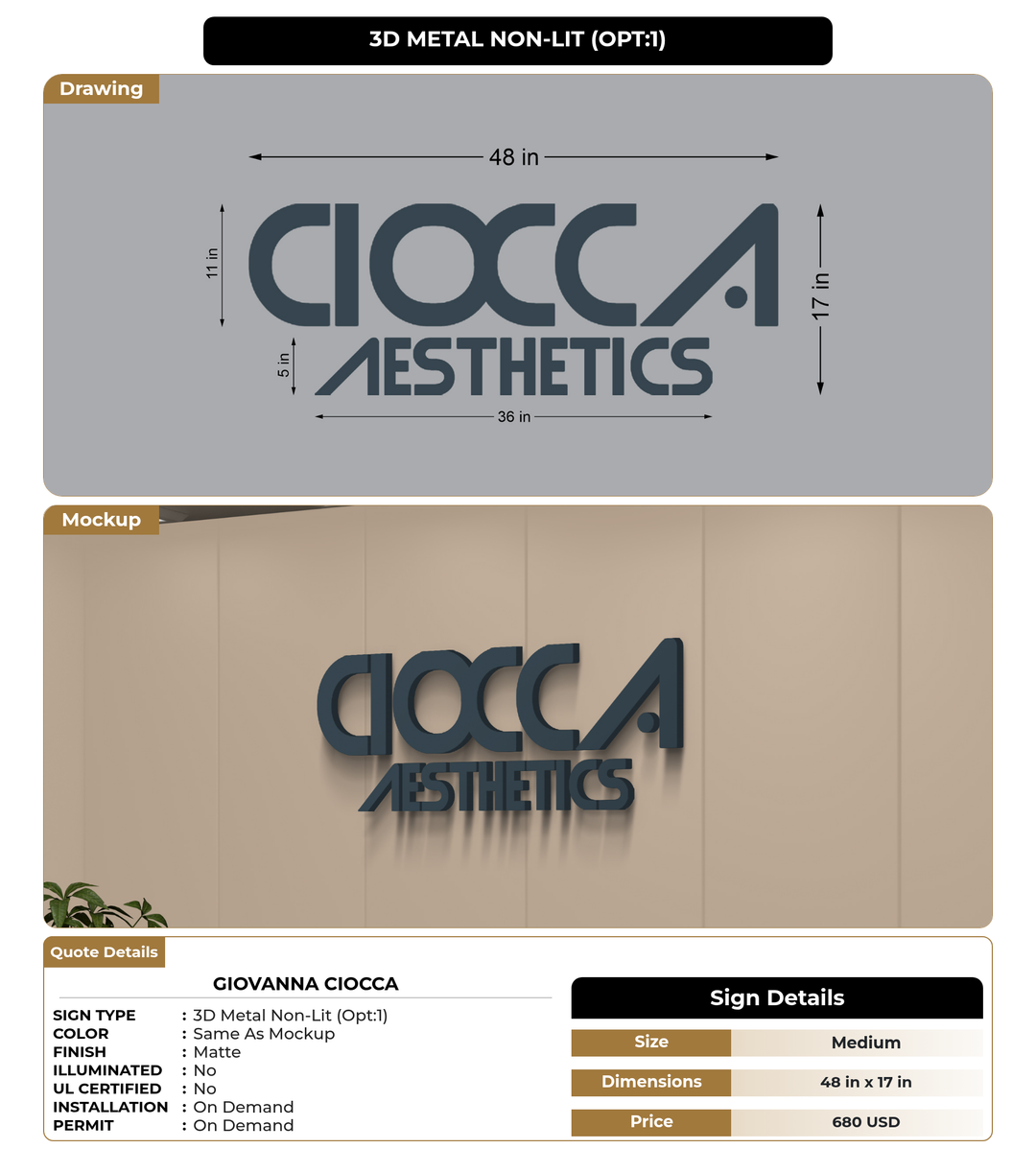 CUSTOM MOCKUP SIGN FOR giovanna ciocca