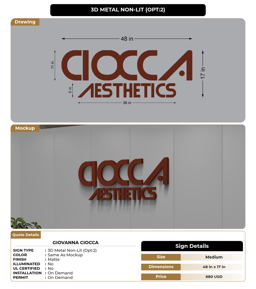 CUSTOM MOCKUP SIGN FOR giovanna ciocca