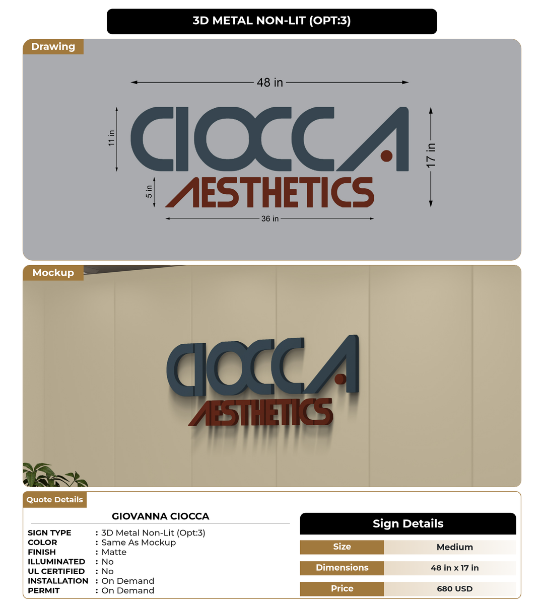 CUSTOM MOCKUP SIGN FOR giovanna ciocca