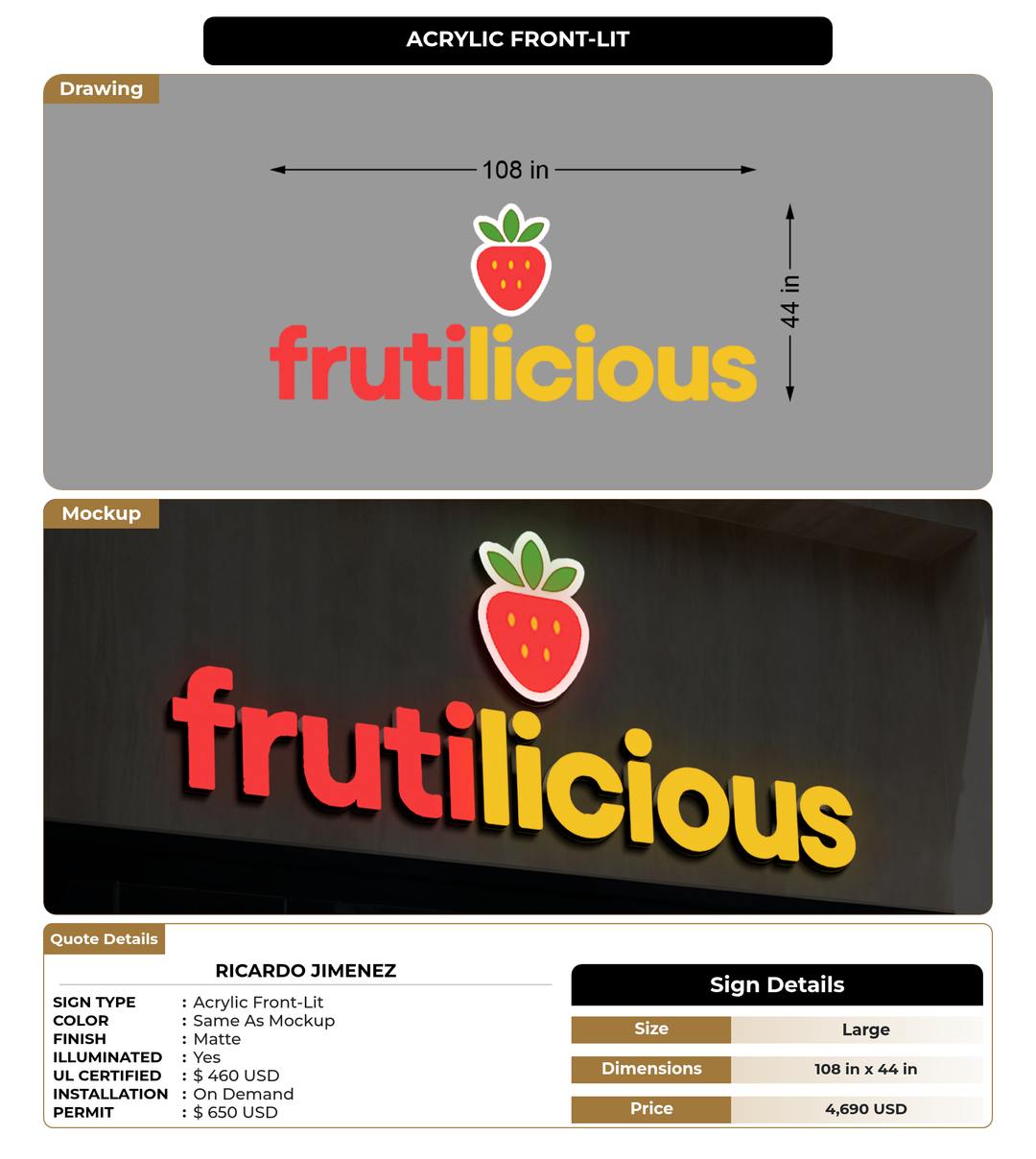 CUSTOM MOCKUP SIGN FOR Ricardo Jimenez