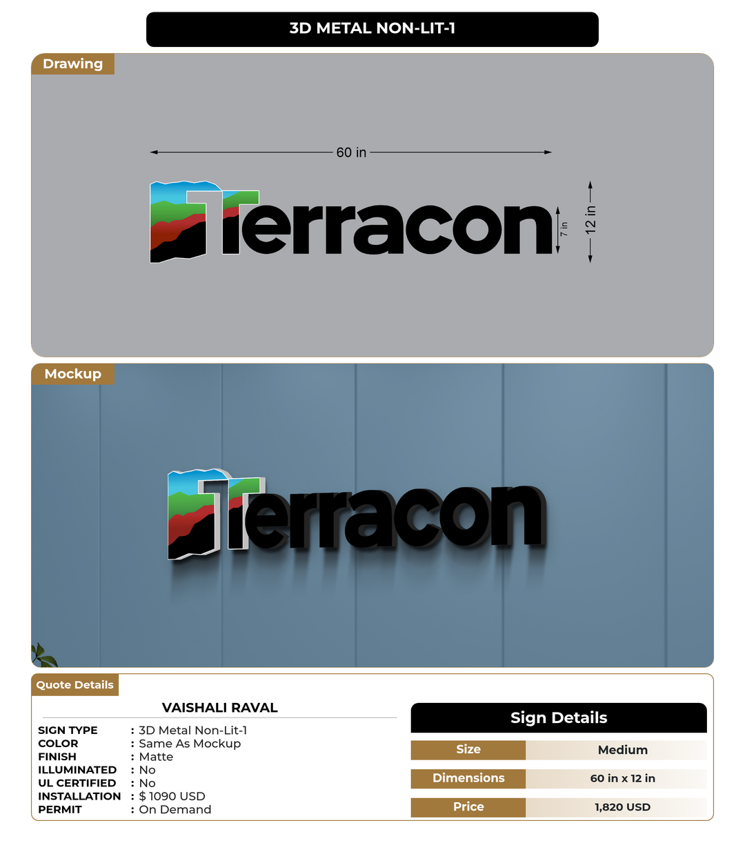 CUSTOM MOCKUP SIGN FOR Vaishali Raval