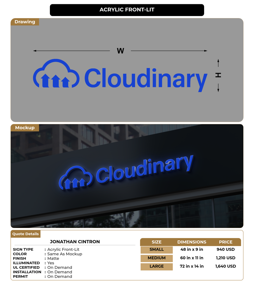 CUSTOM MOCKUP SIGN FOR Jonathan cintron