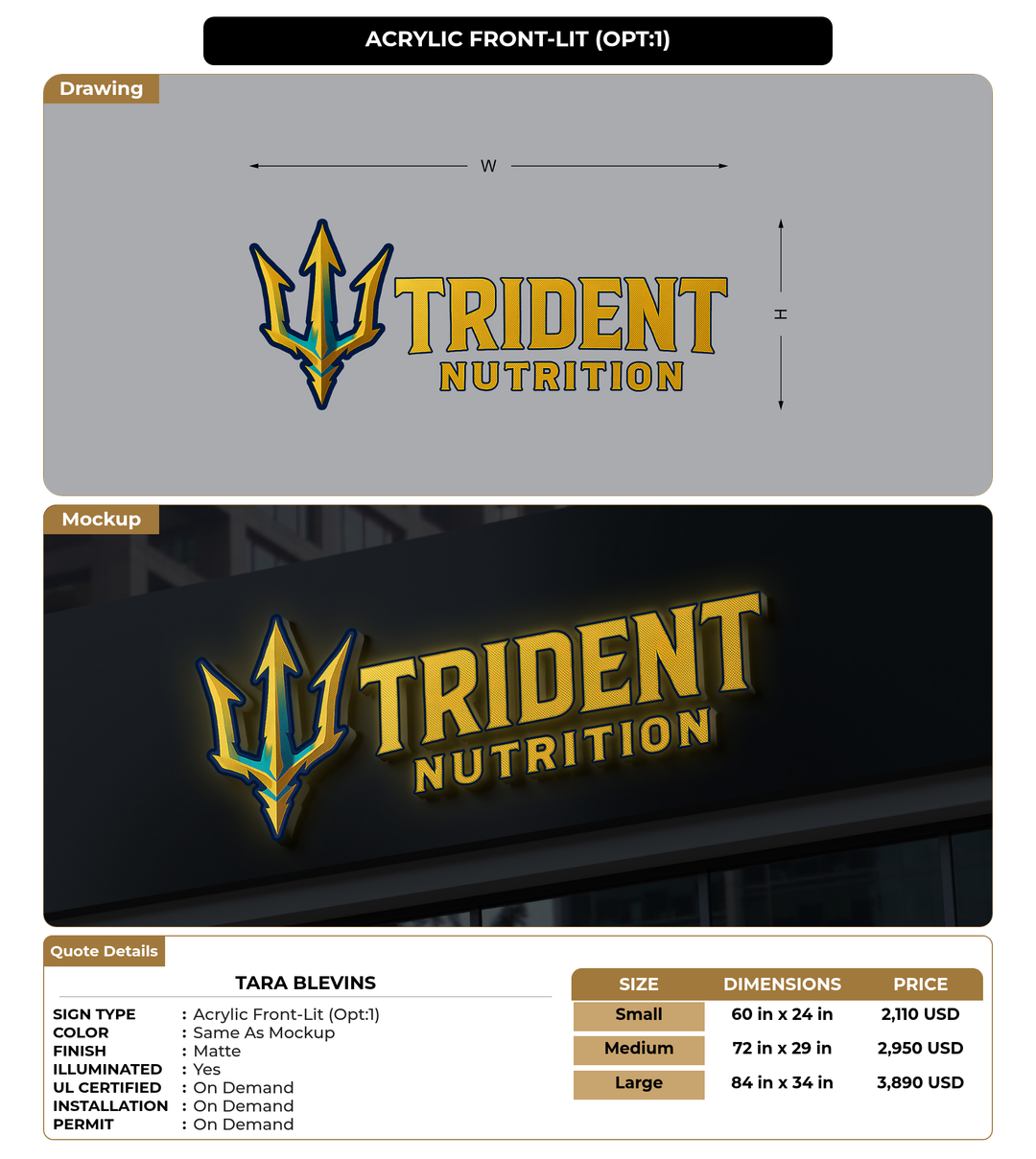 CUSTOM MOCKUP SIGN FOR Tara Blevins