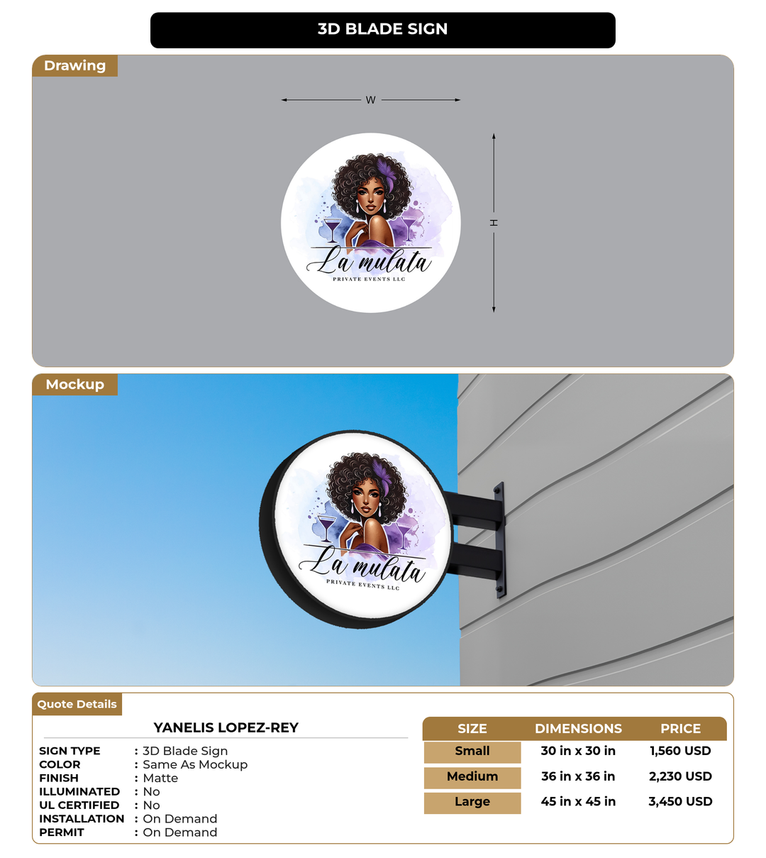 CUSTOM MOCKUP SIGN FOR Yanelis Lopez-rey