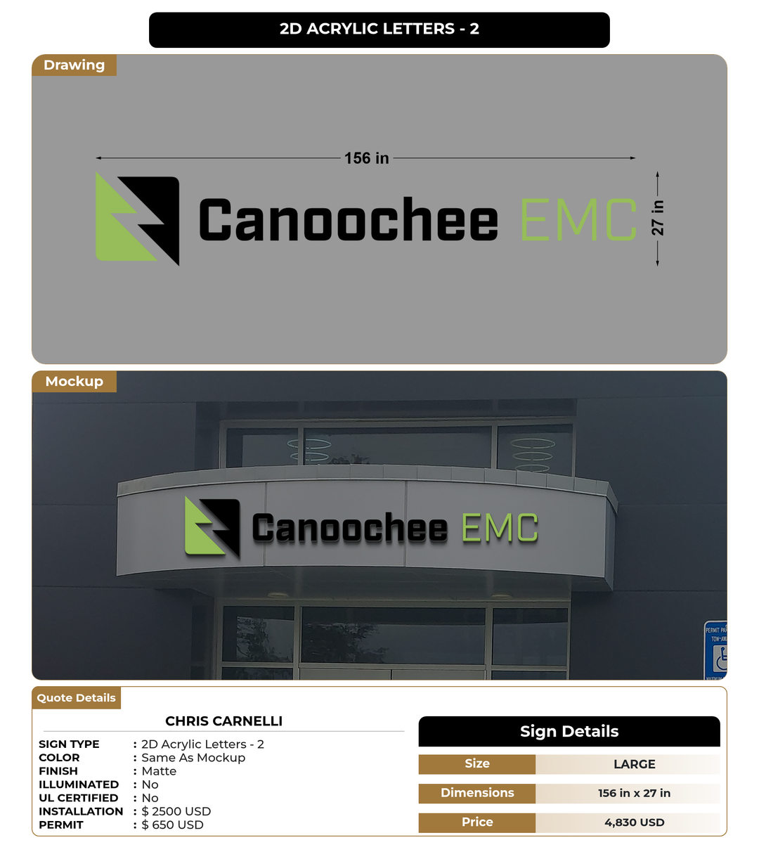 CUSTOM MOCKUP SIGN FOR chris carnelli