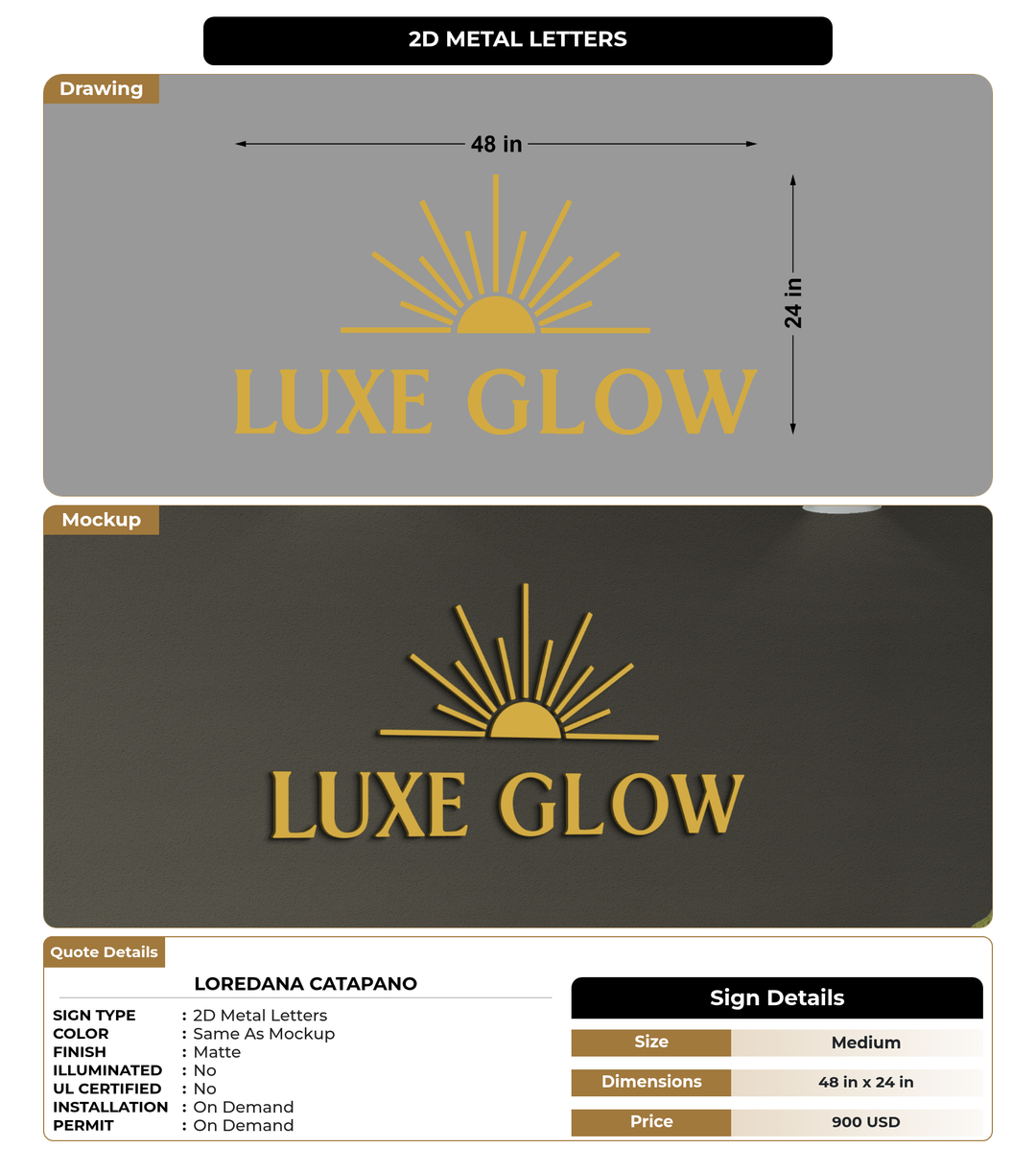 CUSTOM MOCKUP SIGN FOR Loredana Catapano