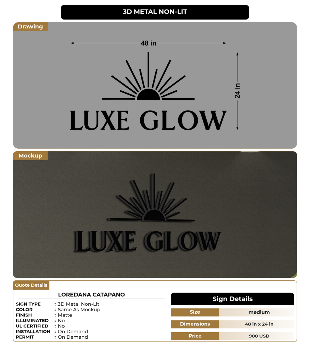 CUSTOM MOCKUP SIGN FOR Loredana Catapano