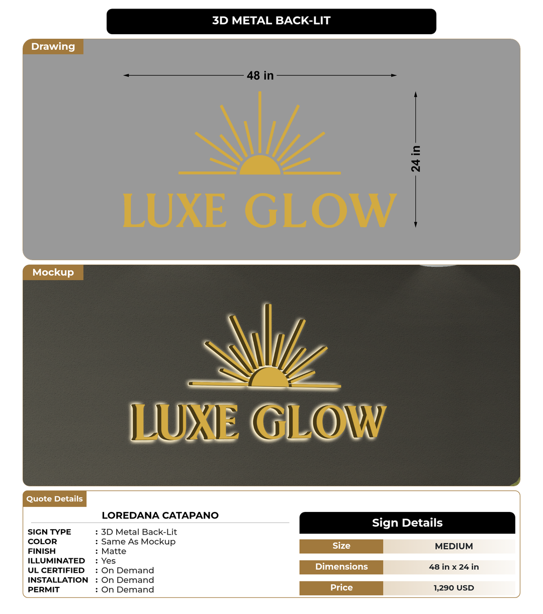 CUSTOM MOCKUP SIGN FOR Loredana Catapano