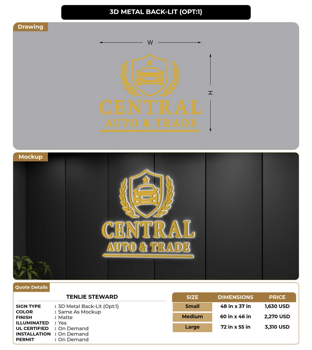 CUSTOM MOCKUP SIGN FOR Tenlie Steward
