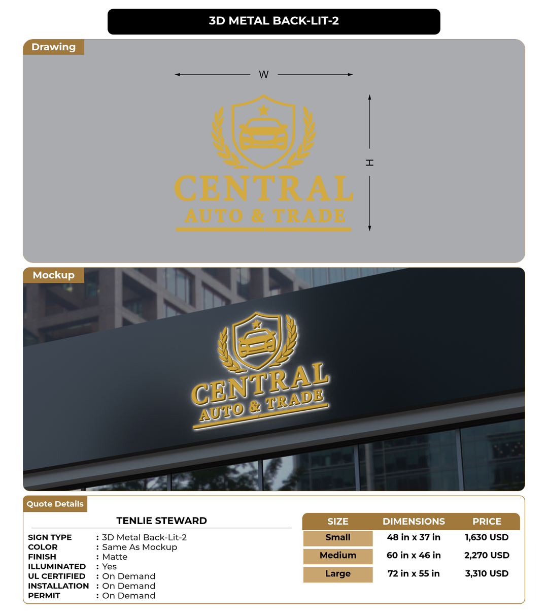 CUSTOM MOCKUP SIGN FOR Tenlie Steward