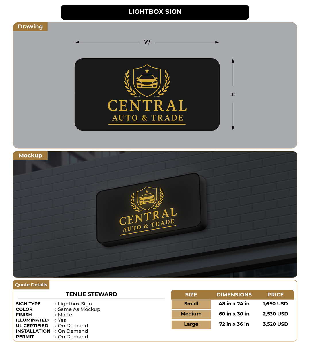 CUSTOM MOCKUP SIGN FOR Tenlie Steward