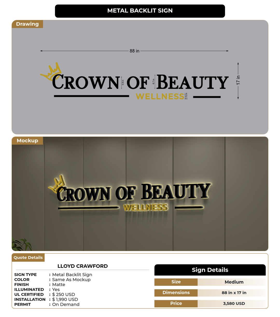 CUSTOM MOCKUP SIGN FOR Lloyd Crawford