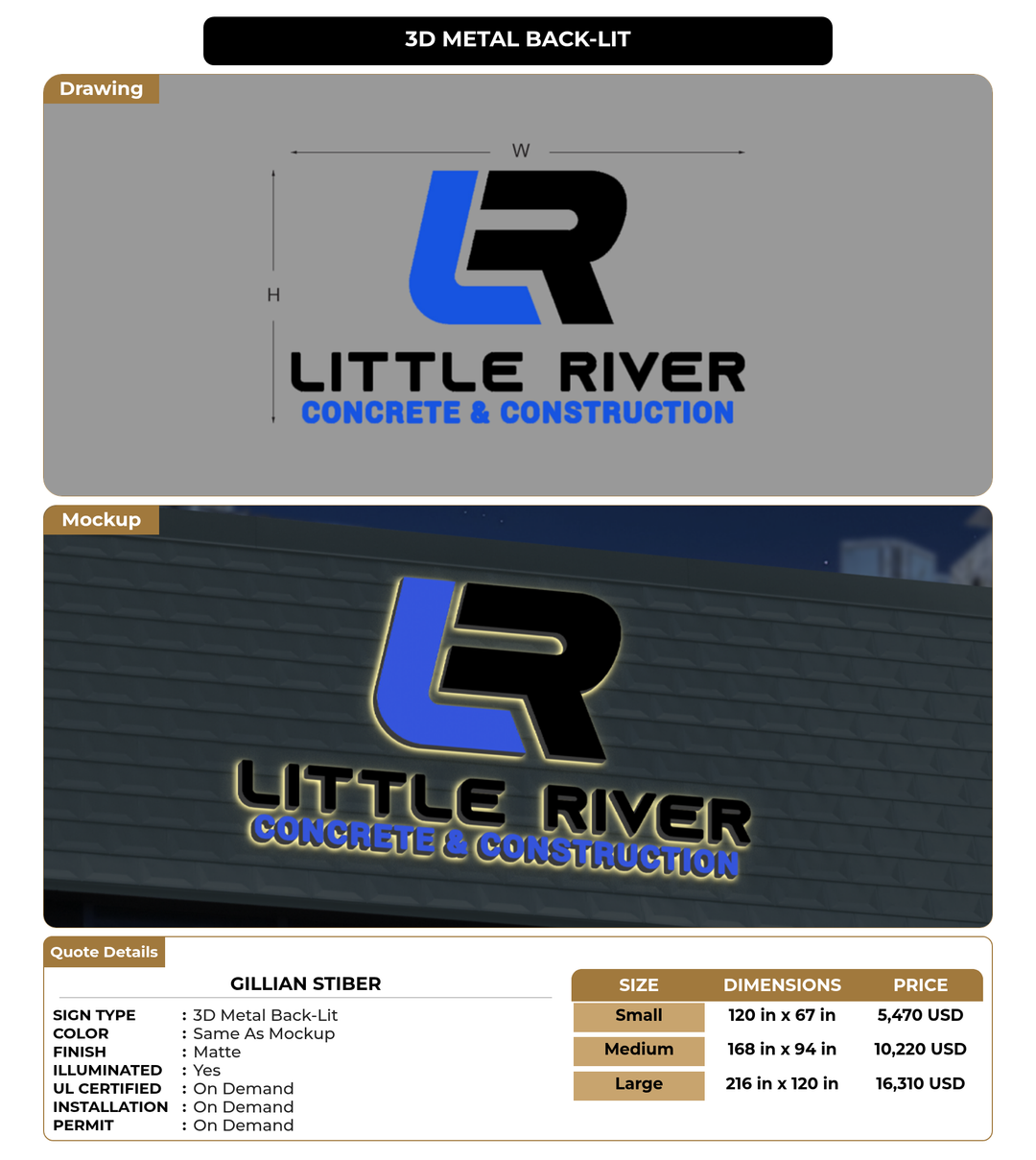 CUSTOM MOCKUP SIGN FOR Gillian  Stiber