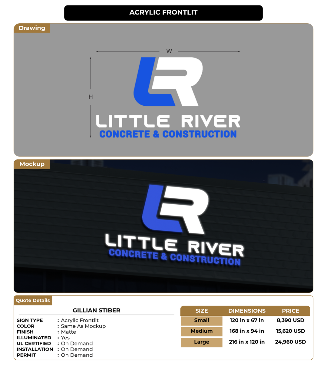CUSTOM MOCKUP SIGN FOR Gillian  Stiber