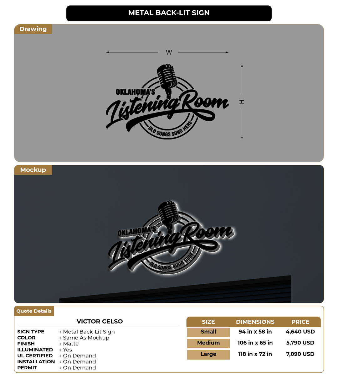 CUSTOM MOCKUP SIGN FOR Victor Celso