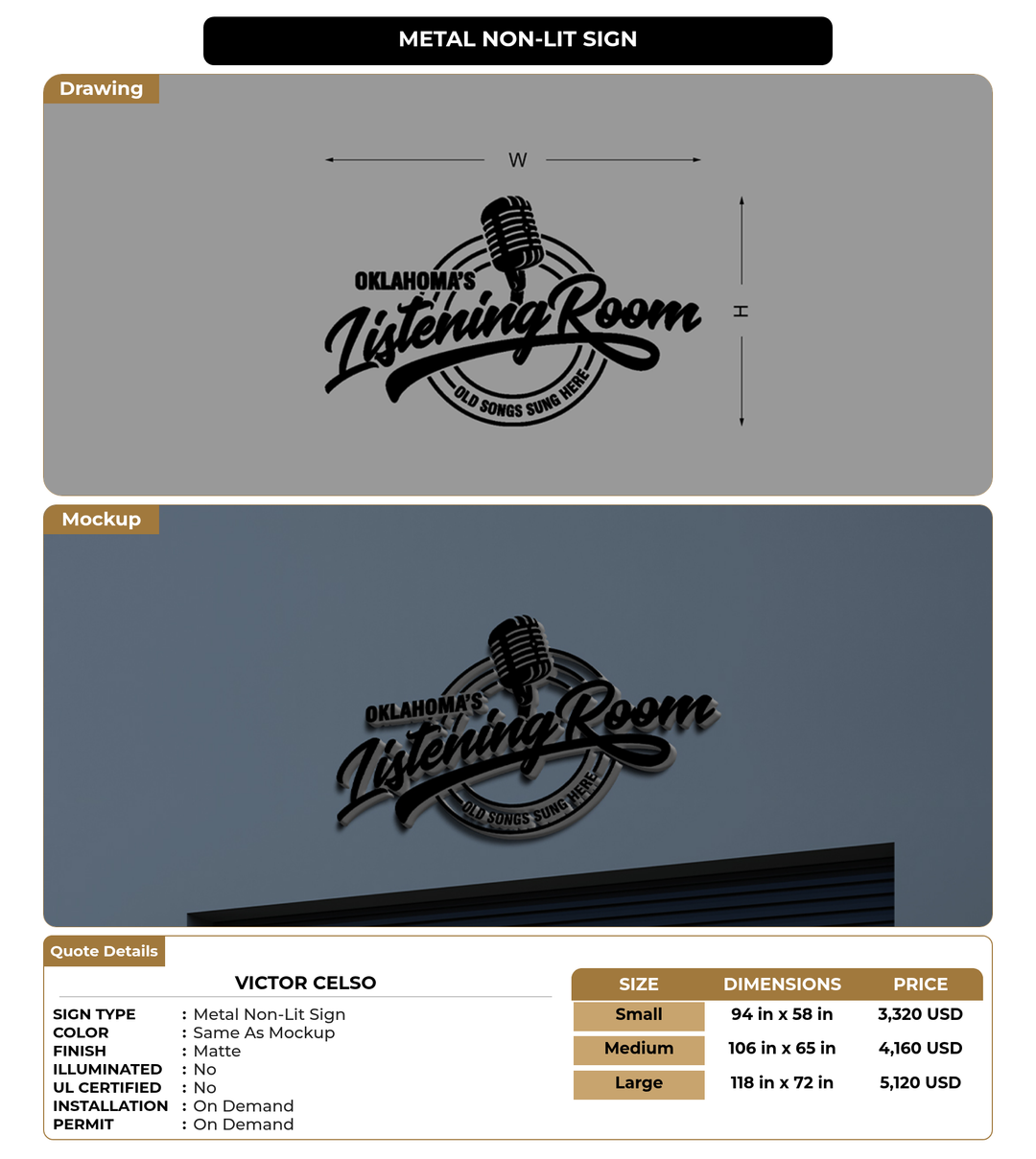 CUSTOM MOCKUP SIGN FOR Victor Celso