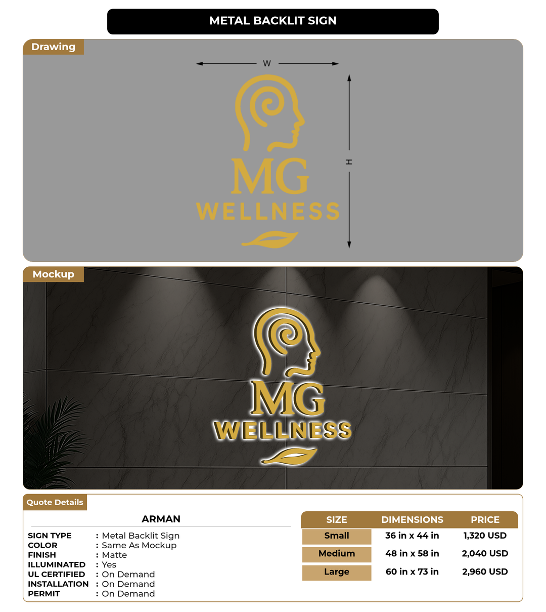 CUSTOM MOCKUP SIGN FOR Arman