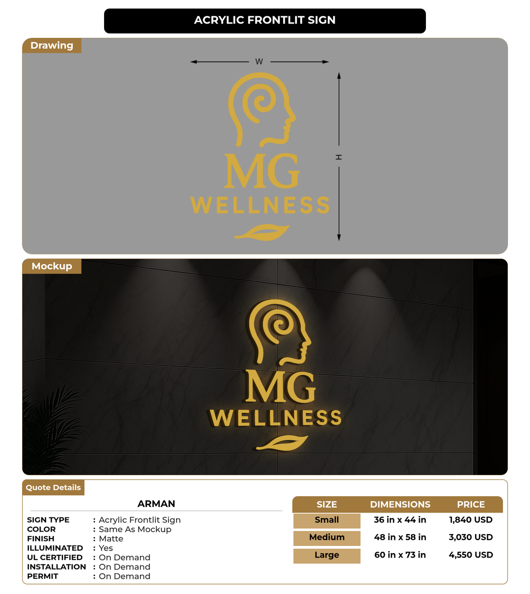 CUSTOM MOCKUP SIGN FOR Arman