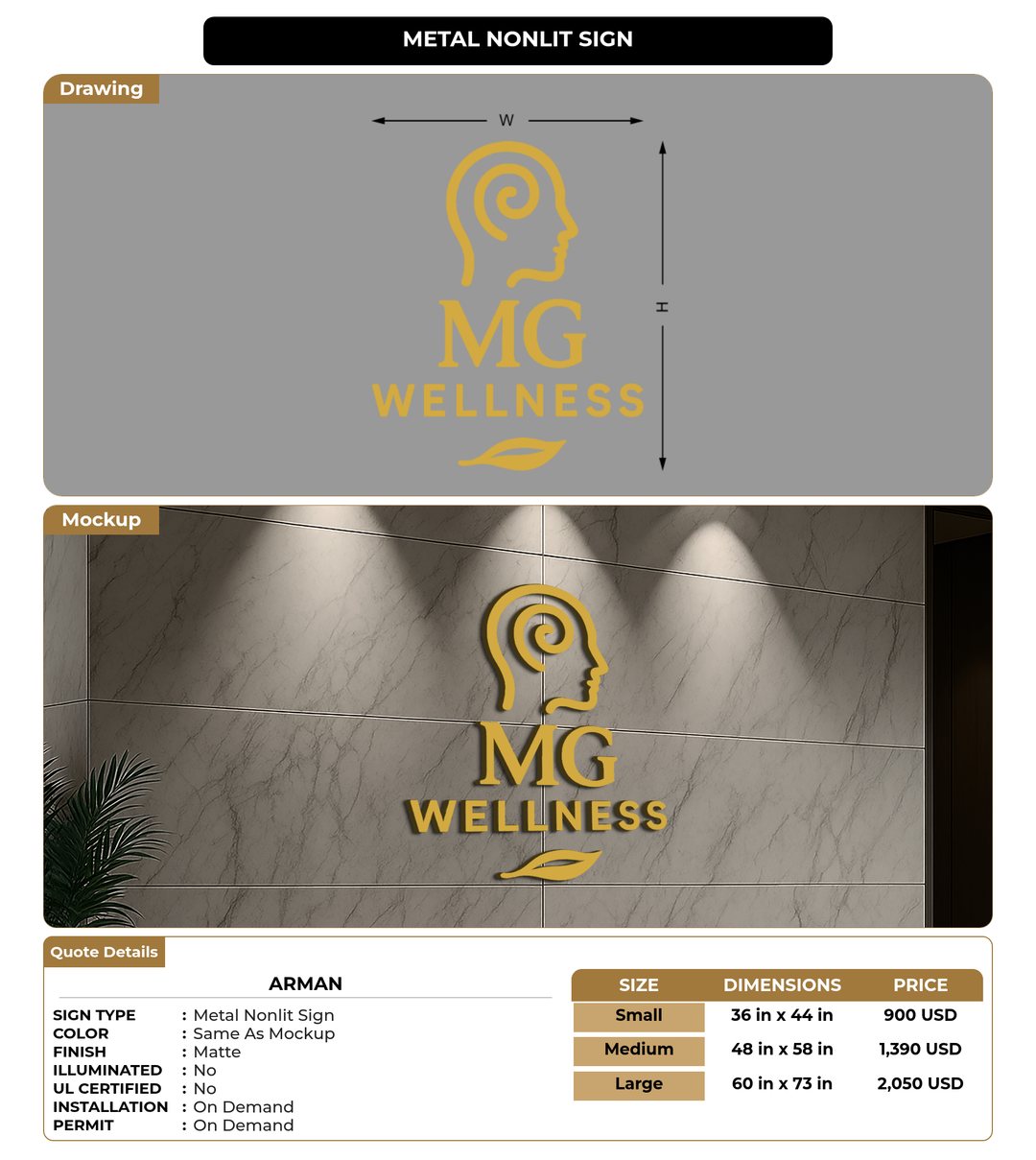 CUSTOM MOCKUP SIGN FOR Arman