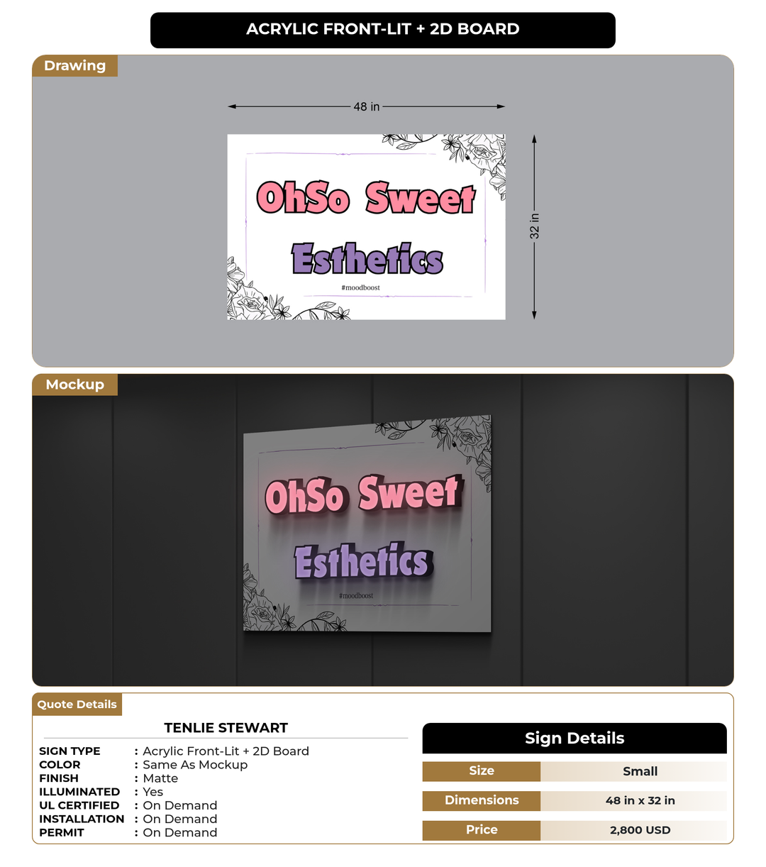 CUSTOM MOCKUP SIGN FOR tenlie stewart