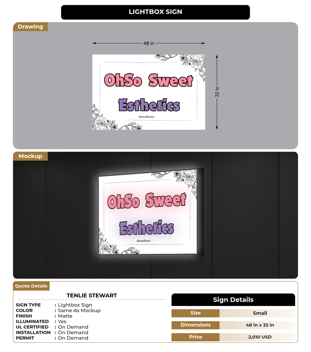CUSTOM MOCKUP SIGN FOR tenlie stewart