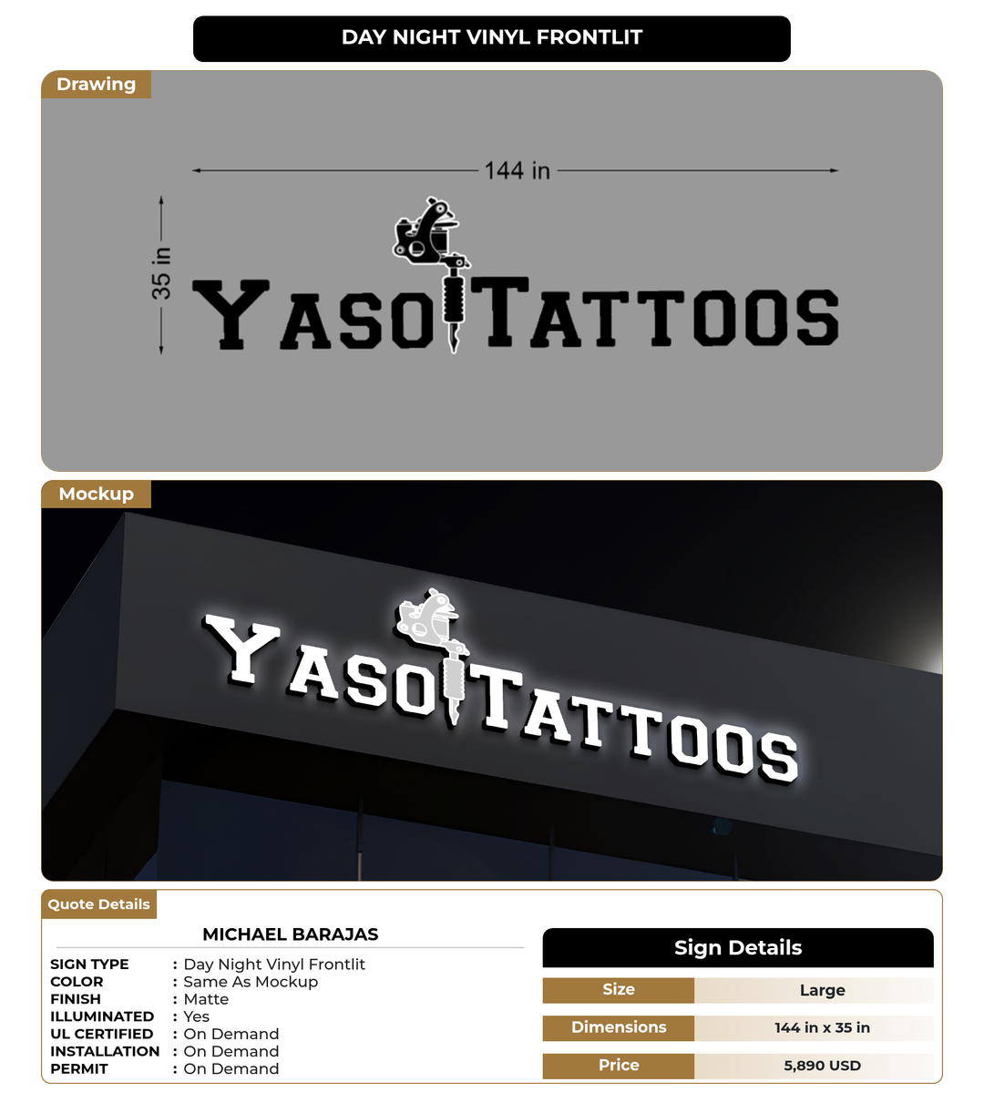 CUSTOM MOCKUP SIGN FOR Michael Barajas