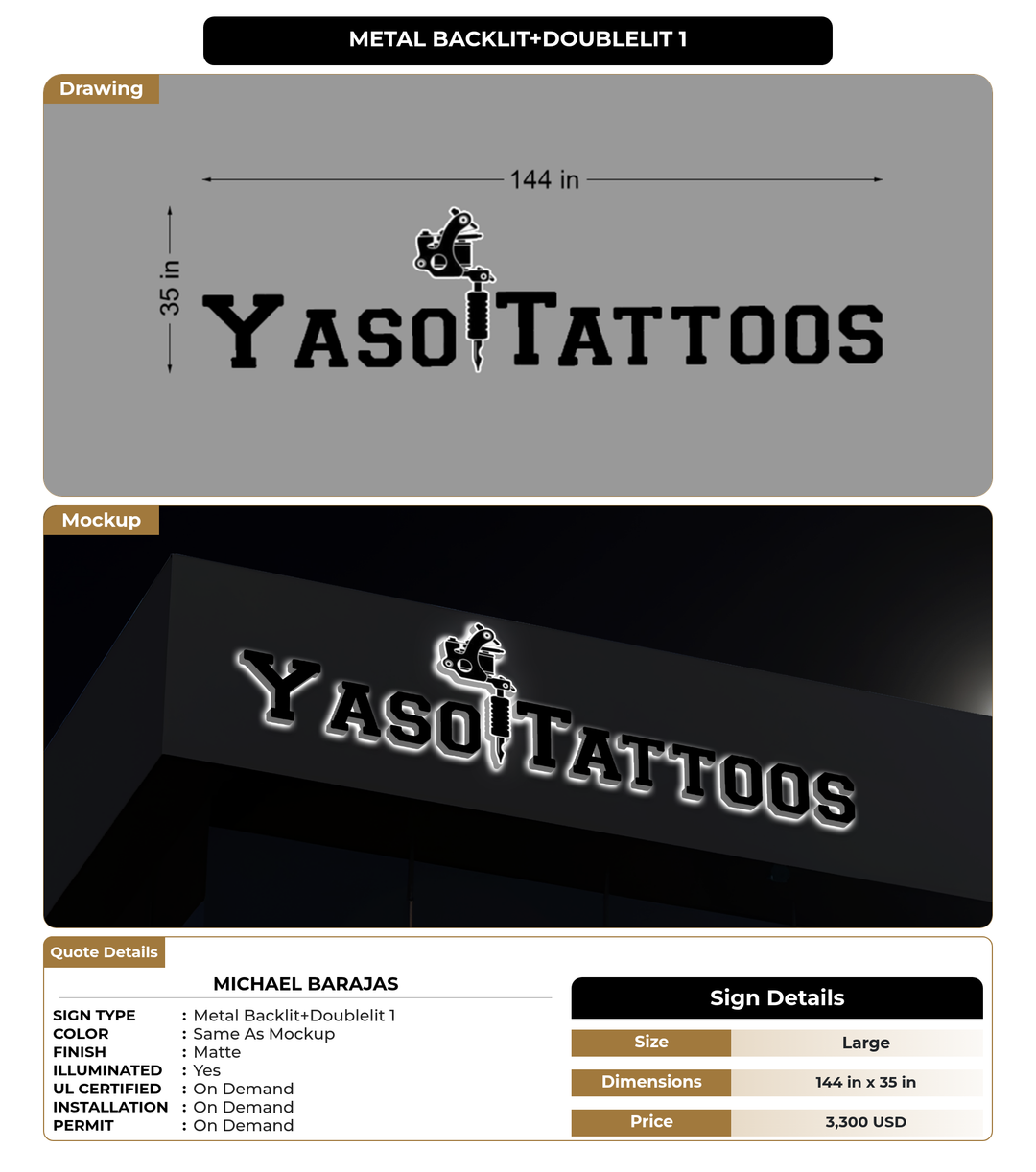 CUSTOM MOCKUP SIGN FOR Michael Barajas