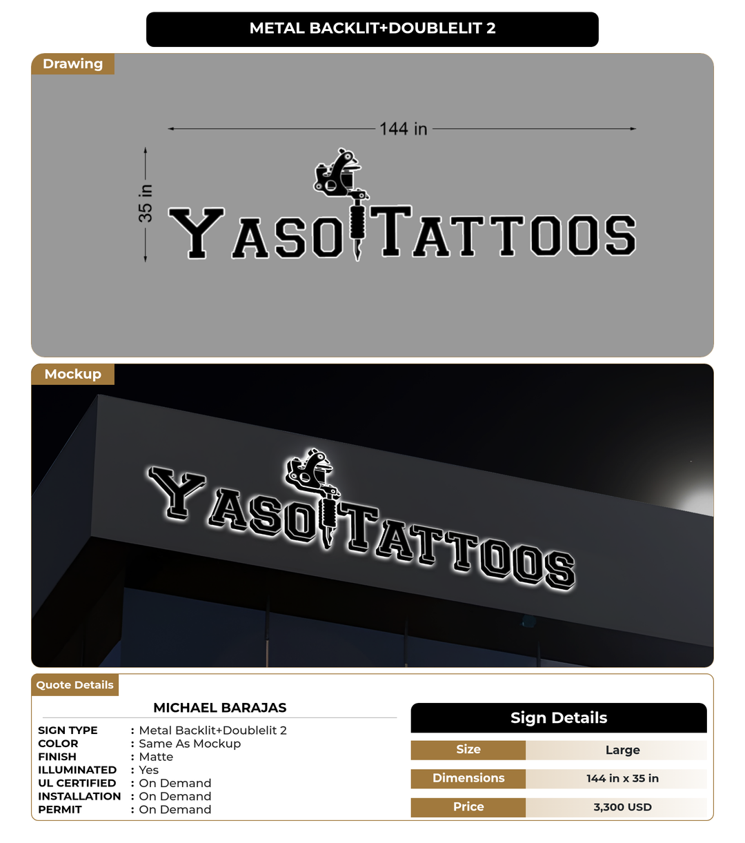 CUSTOM MOCKUP SIGN FOR Michael Barajas