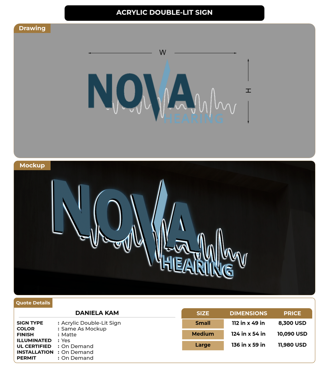 CUSTOM MOCKUP SIGN FOR Daniela Kam