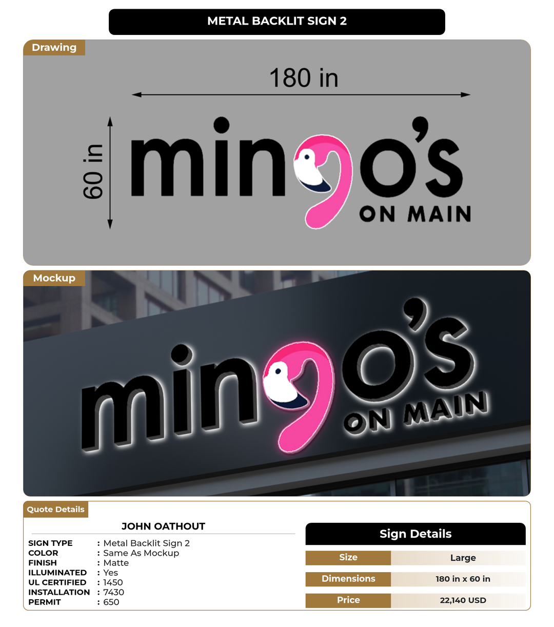 CUSTOM MOCKUP SIGN FOR John oathout