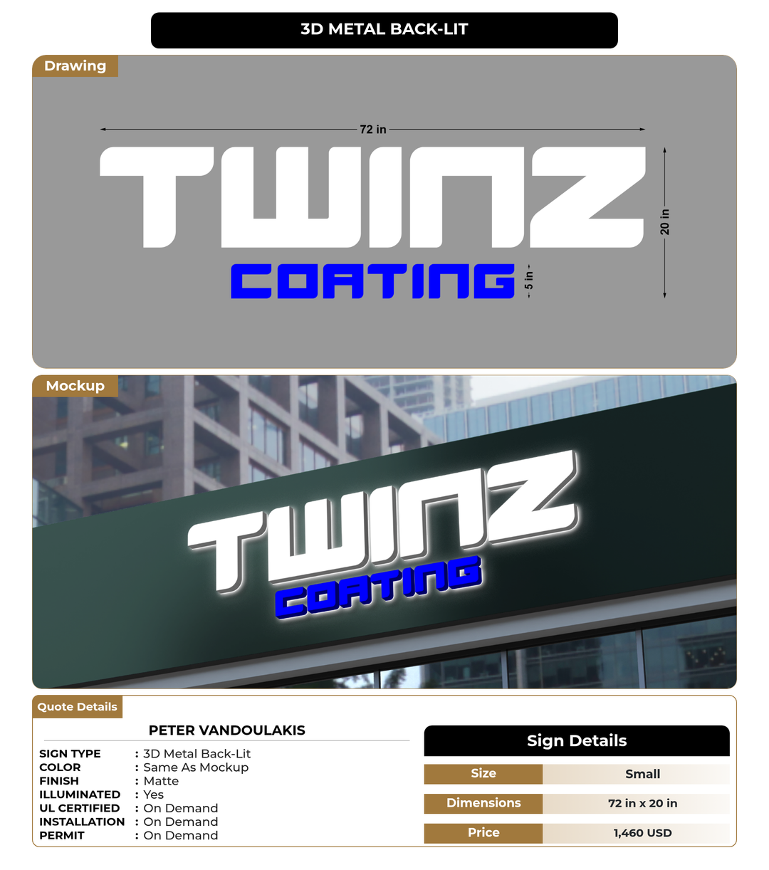 CUSTOM MOCKUP SIGN FOR Peter Vandoulakis