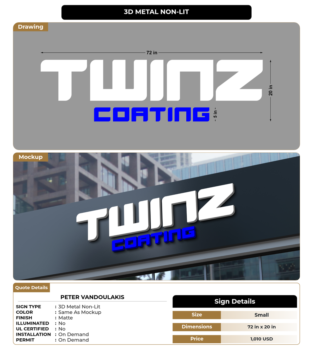 CUSTOM MOCKUP SIGN FOR Peter Vandoulakis