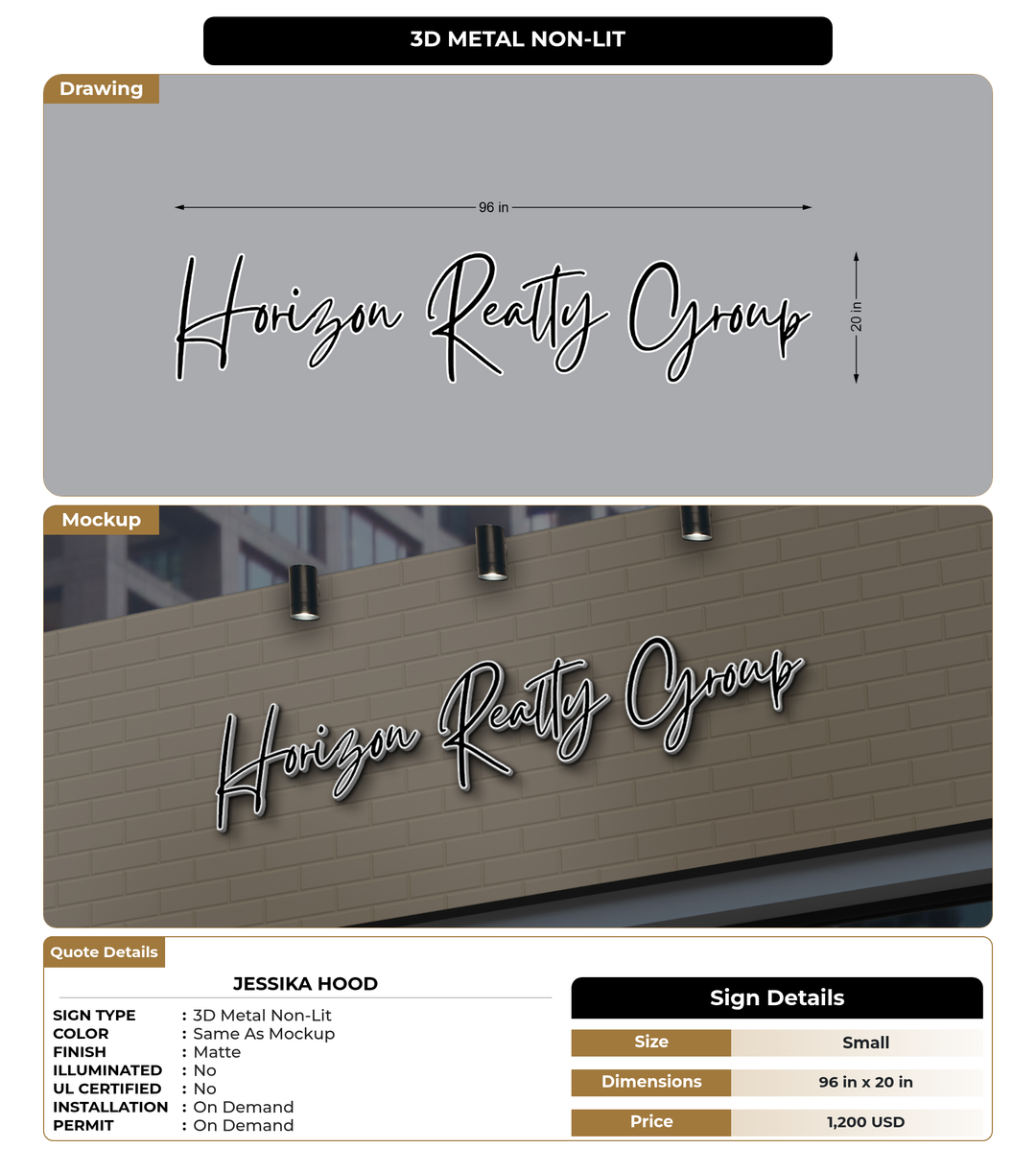 CUSTOM MOCKUP SIGN FOR Jessika Hood