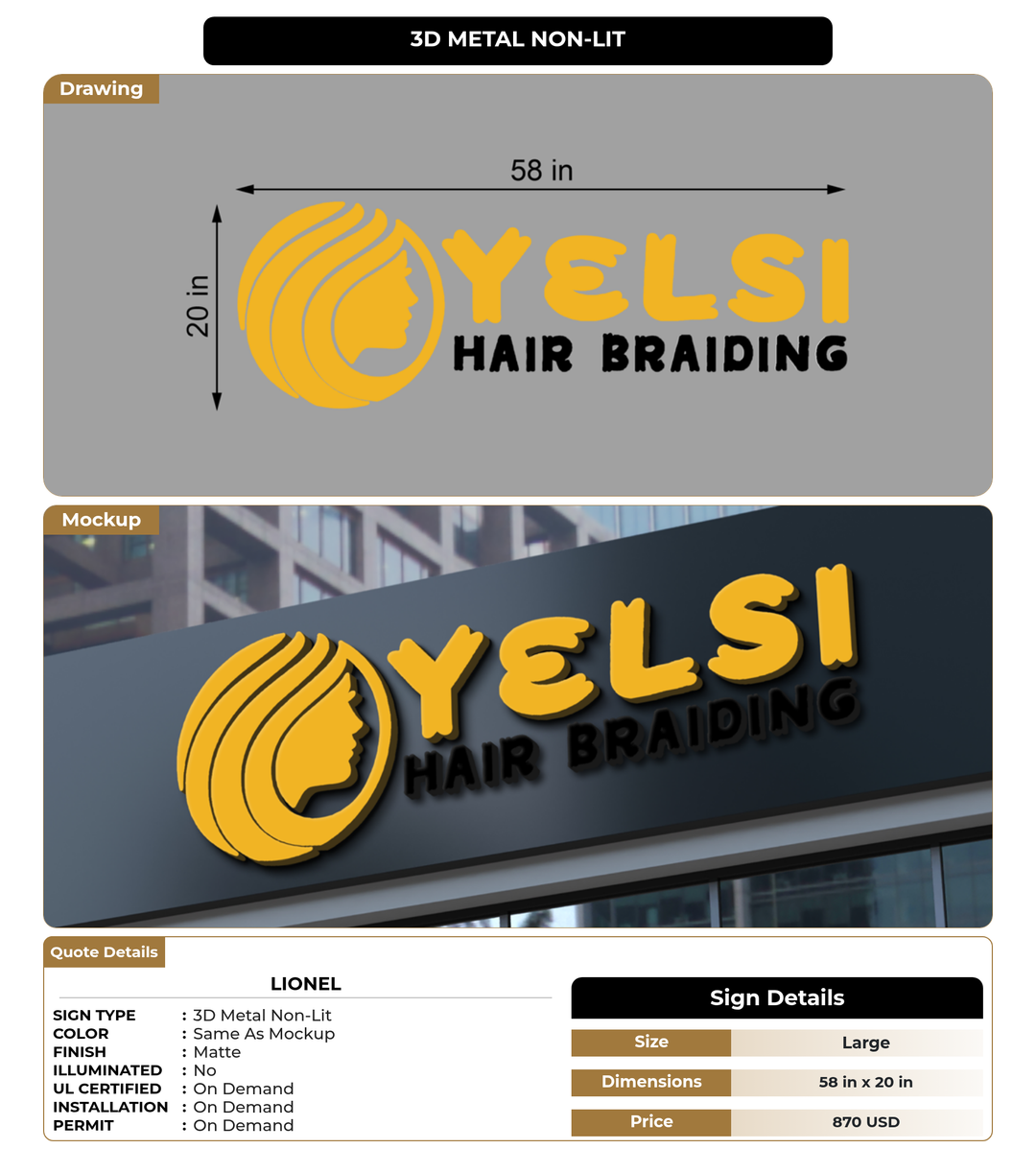 CUSTOM MOCKUP SIGN FOR Lionel