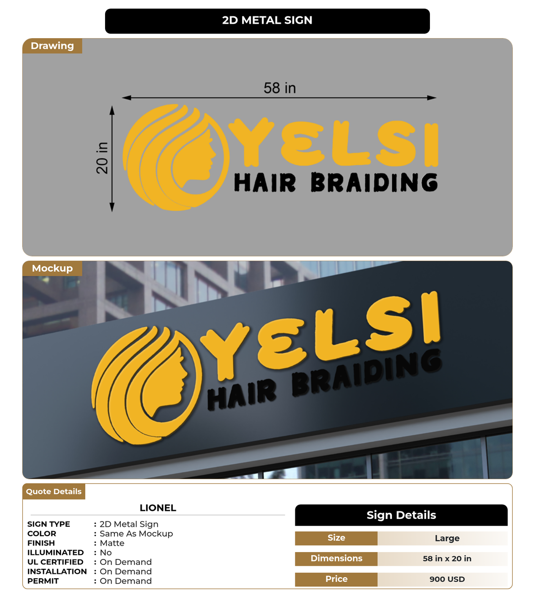 CUSTOM MOCKUP SIGN FOR Lionel