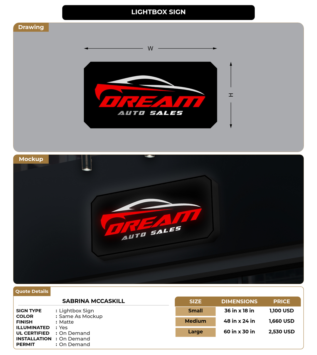 CUSTOM MOCKUP SIGN FOR Sabrina McCaskill