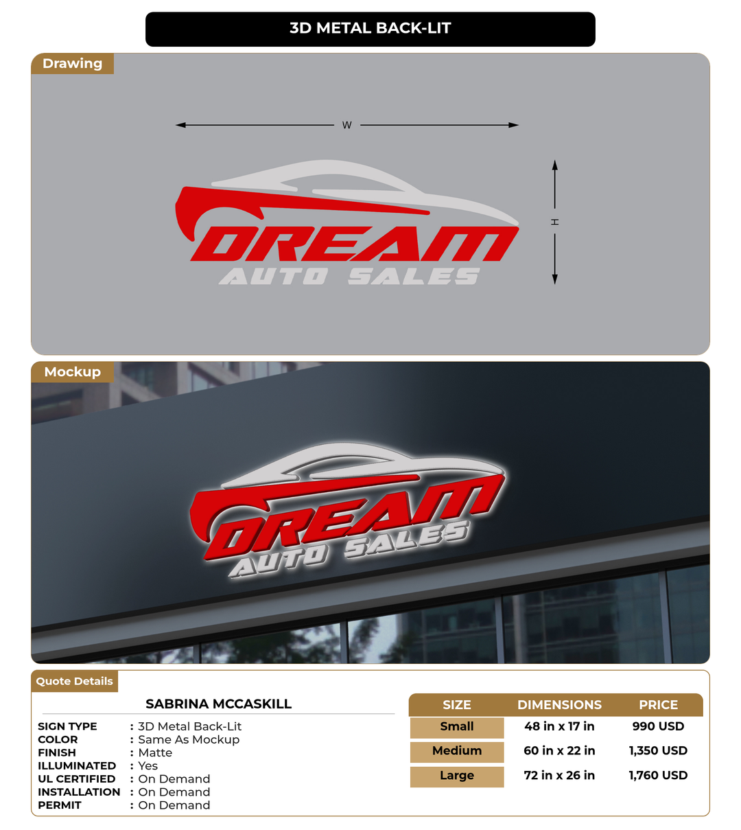 CUSTOM MOCKUP SIGN FOR Sabrina McCaskill