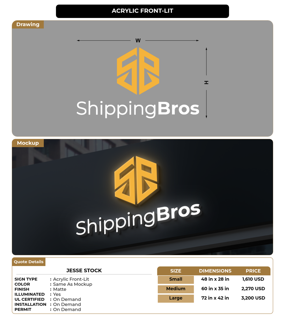 CUSTOM MOCKUP SIGN FOR Jesse Stock