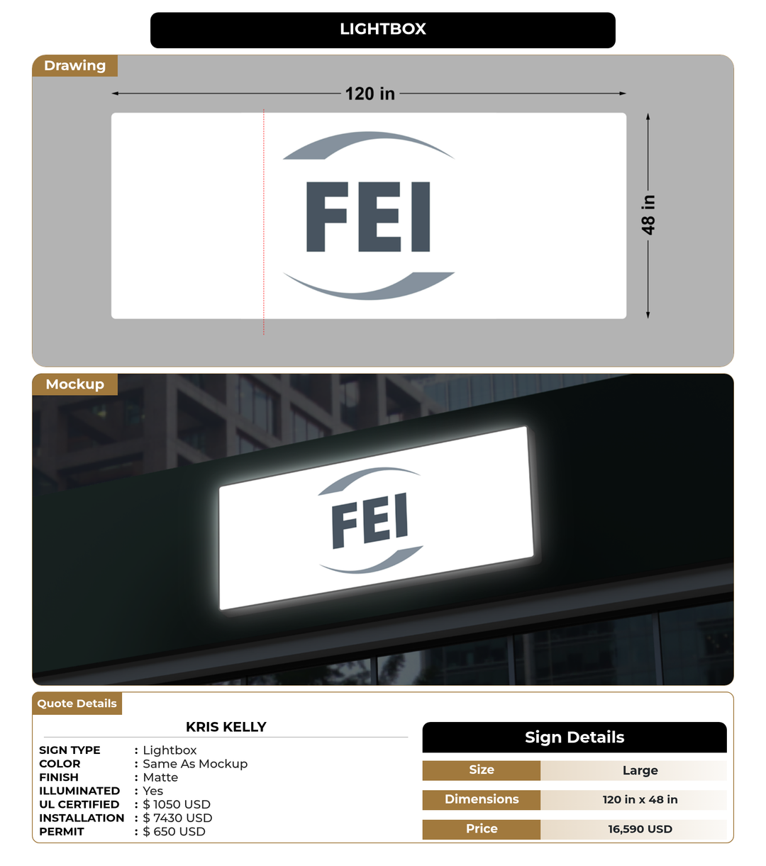 CUSTOM MOCKUP SIGN FOR Kris Kelly