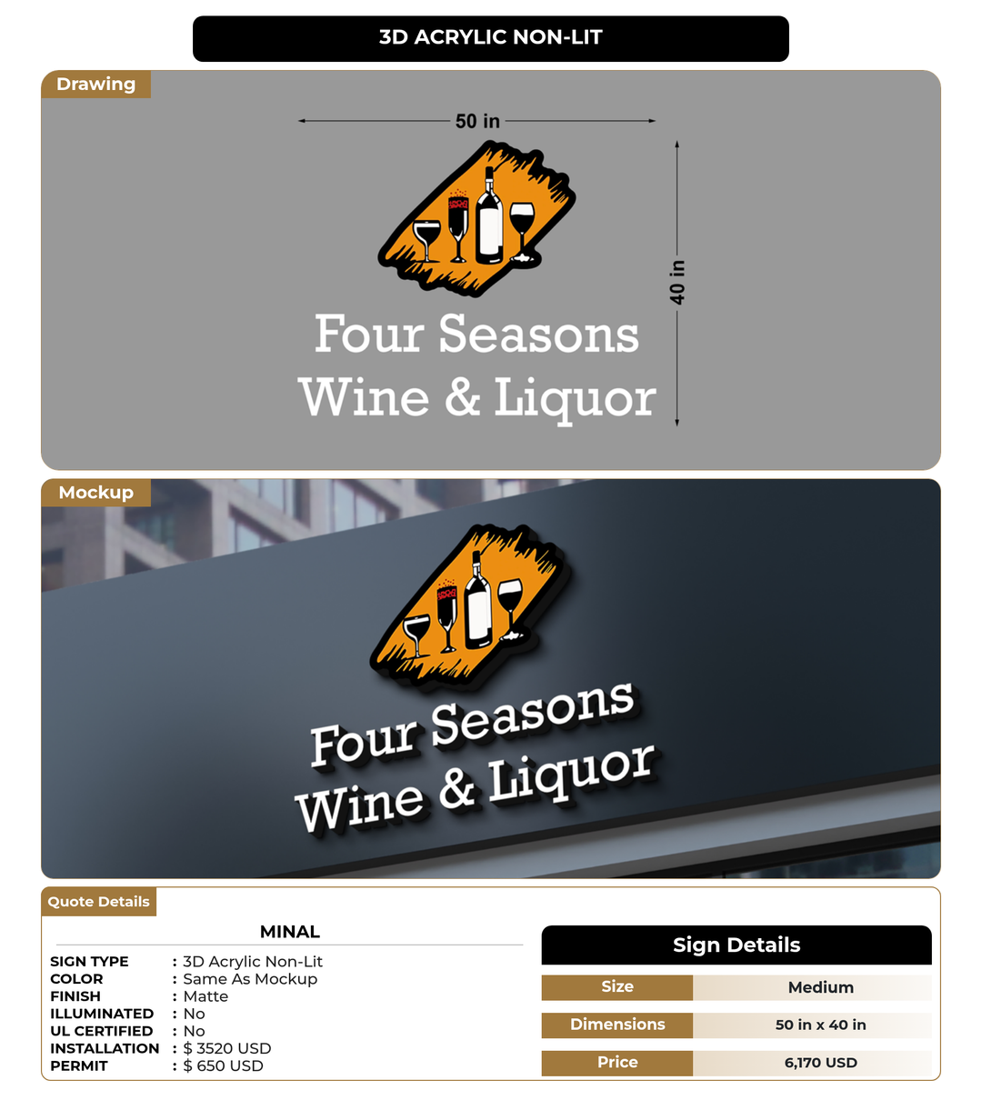 CUSTOM MOCKUP SIGN FOR minal