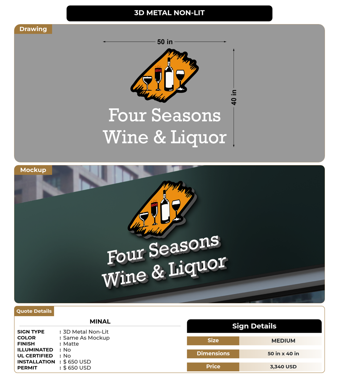 CUSTOM MOCKUP SIGN FOR minal