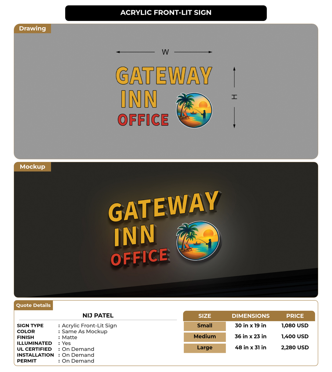 CUSTOM MOCKUP SIGN FOR Nij Patel