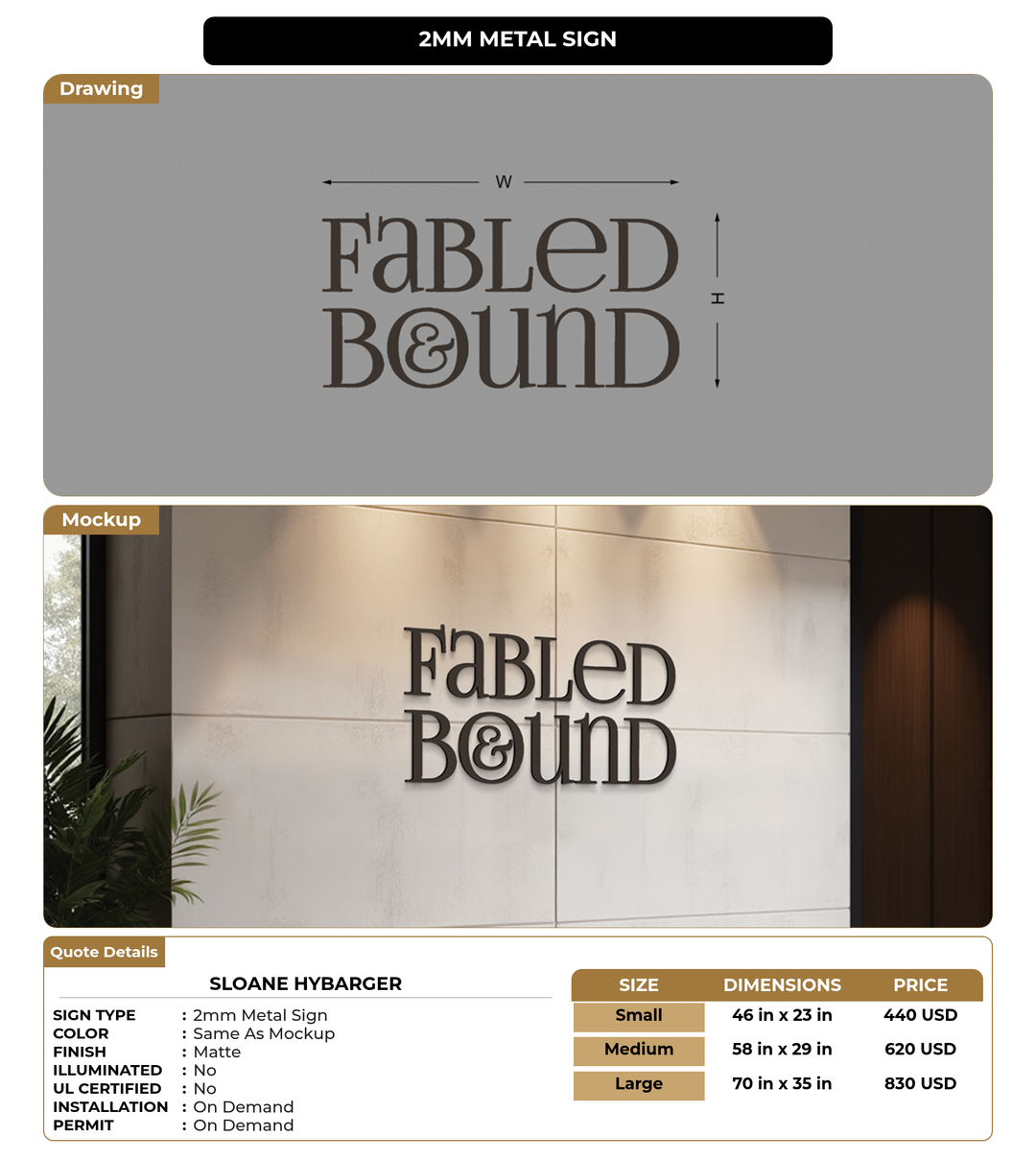 CUSTOM MOCKUP SIGN FOR Sloane Hybarger