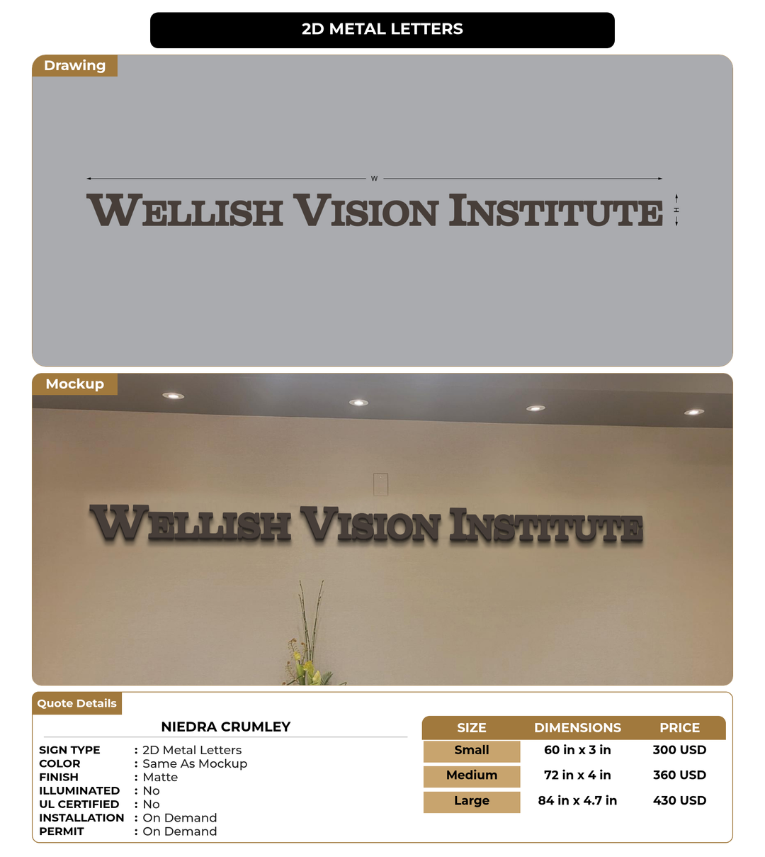 CUSTOM MOCKUP SIGN FOR Niedra Crumley