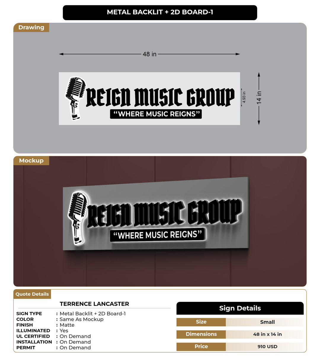 CUSTOM MOCKUP SIGN FOR Terrence Lancaster