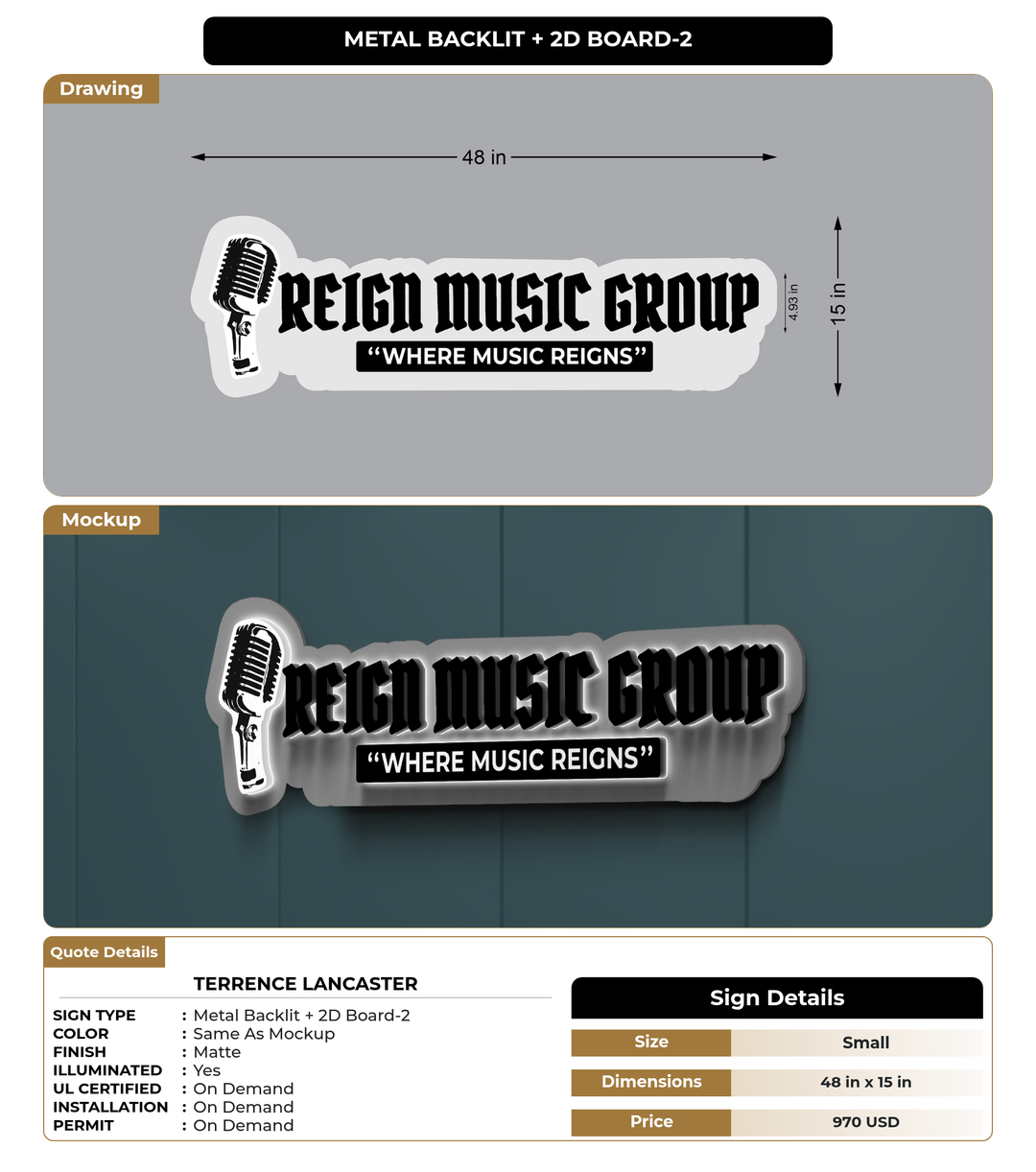 CUSTOM MOCKUP SIGN FOR Terrence Lancaster